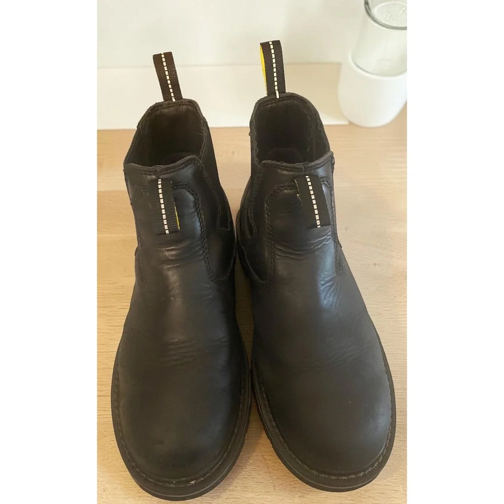Ace Firebrand Chelsea black pull-on slip-resistant Men's work boots size 7.5